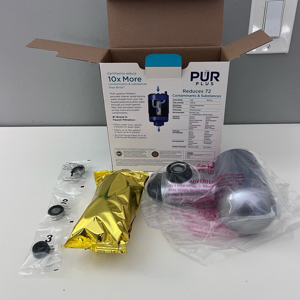 PUR PLUS Water Filtration System, Metallic Grey – Horizontal Faucet Mount - Picture 2 of 2